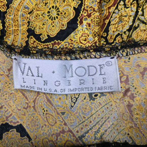 Vintage Val Mode Satin & Lace Slip Dress M 90s Y2K Coquette Lingerie Nightgown - Picture 8 of 12